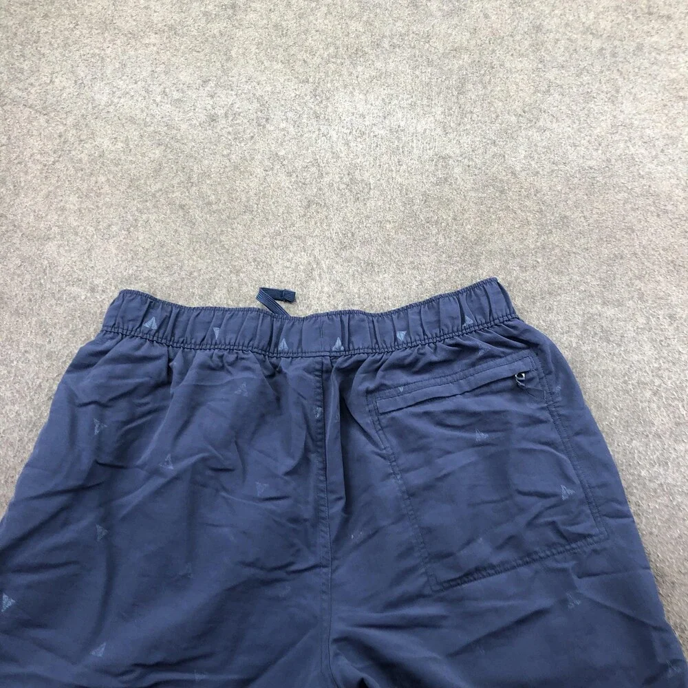 The North Face Swim Trunks Mens Medium Blue Geometric Mesh Lined Elastic Waist